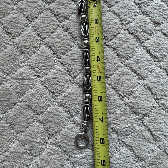 Silpada Vintage VERY RARE Sterling BYZANTINE Heavy Link Toggle Bracelet. - Picture 4 of 4